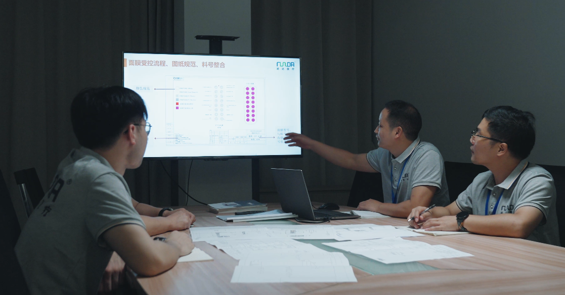 RUNDA technical team reviewing project requirements