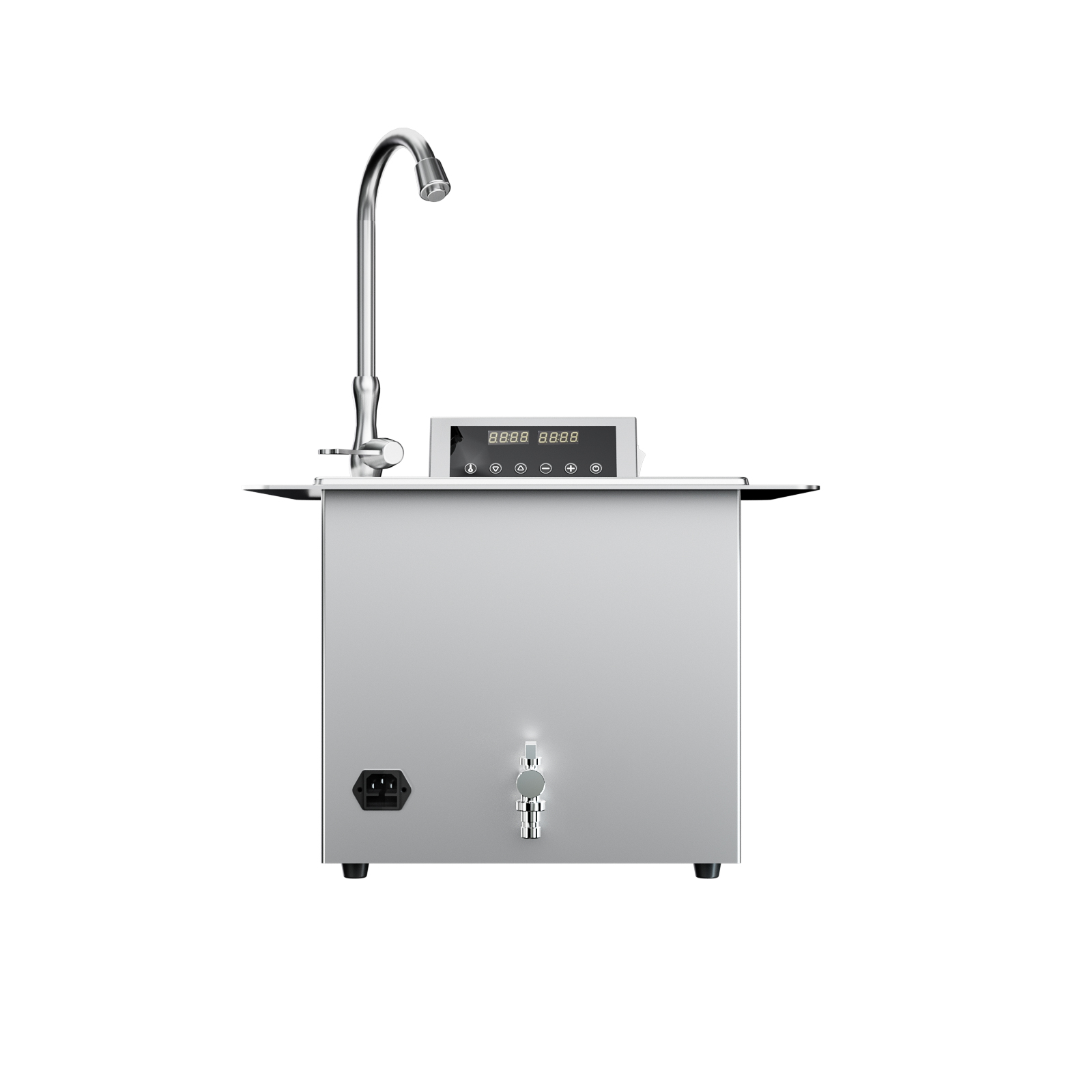 RUNDA CQ1300 ultrasonic cleaner — Tank, controls and water fittings
